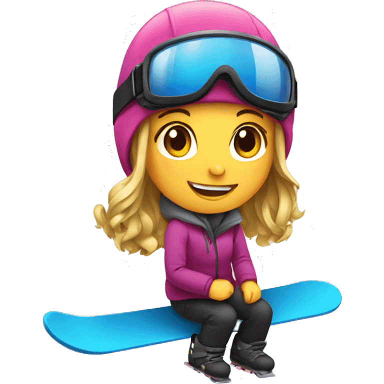 Girl on snowboard  emoji