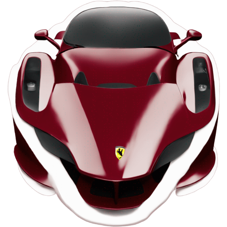 Burgundy Ferrari La Ferrari front emoji