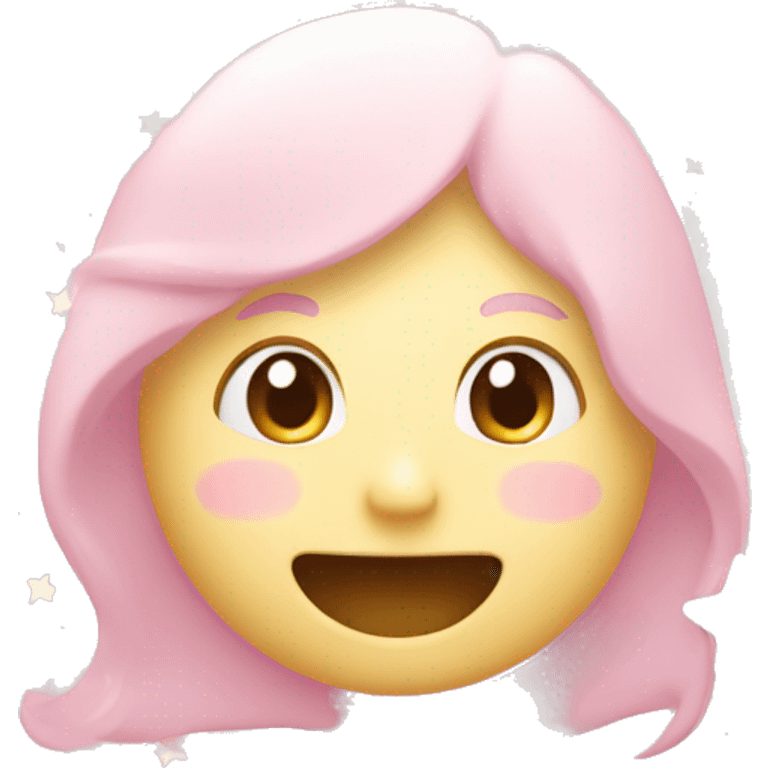 Light pink heard with white small stars floating around it  emoji