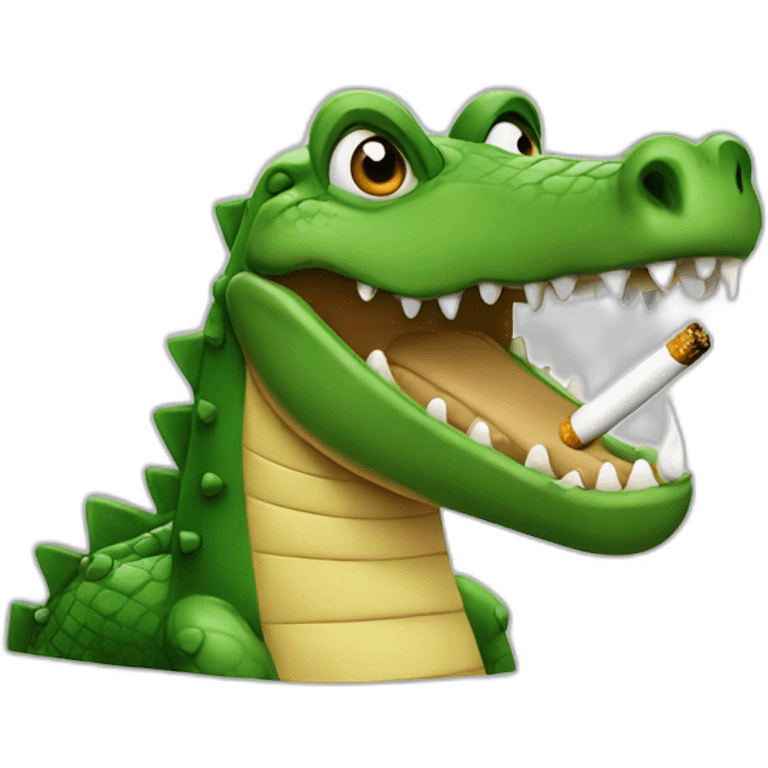 Crocodile smoking emoji