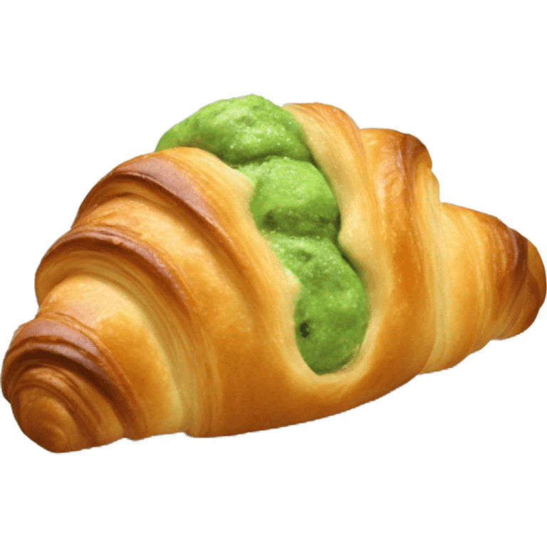 Pistachio croissant  emoji