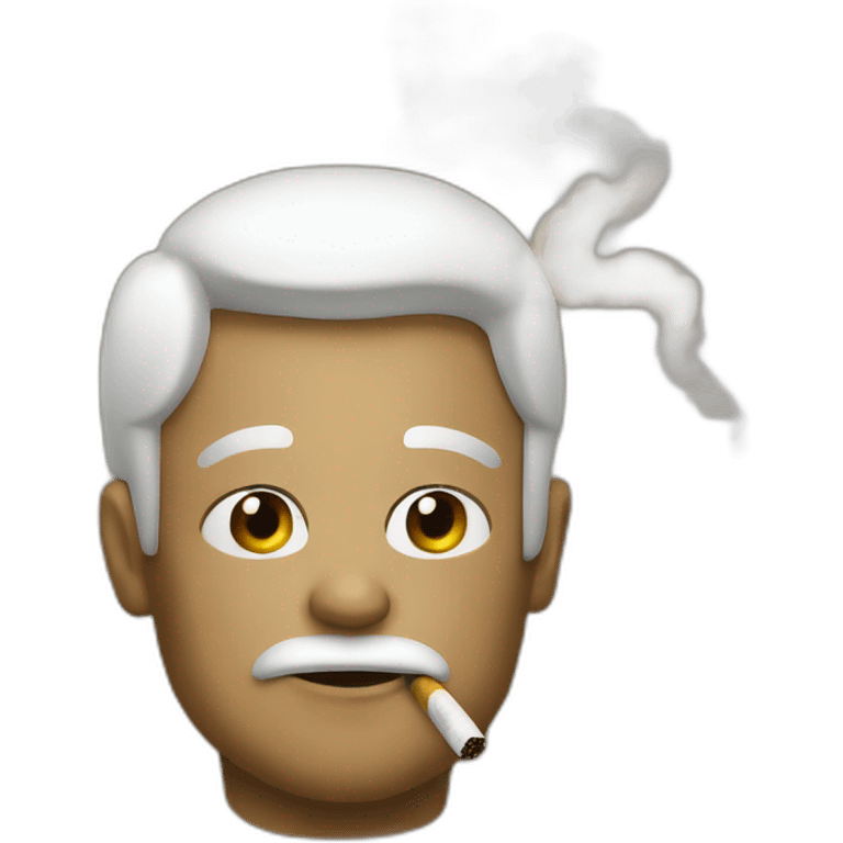 a three smoking emoji