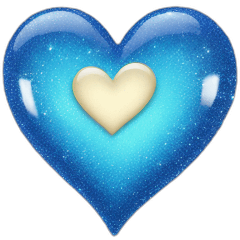 Blue heart with Sparkles  emoji