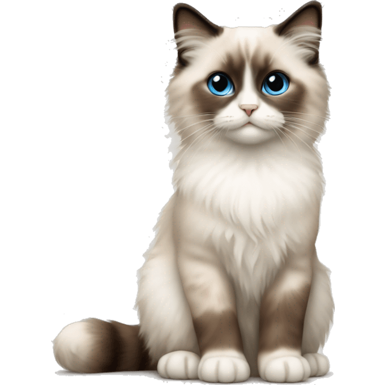 Ragdoll kitten sitting  emoji