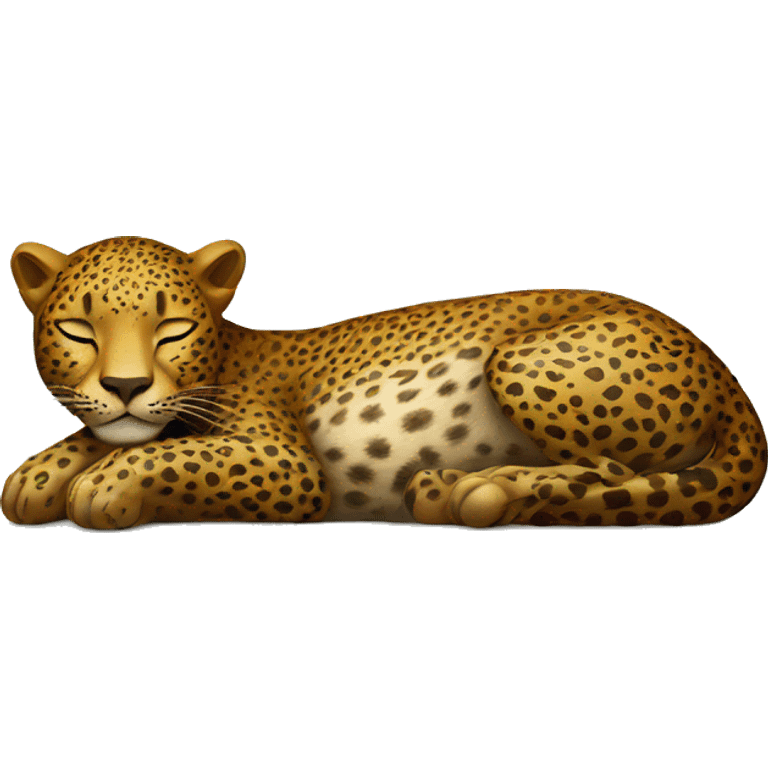 Leopard sleeps emoji