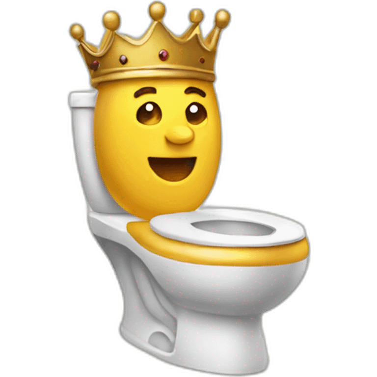 king sitting toilet emoji