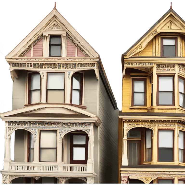 Painted ladies San Francisco emoji