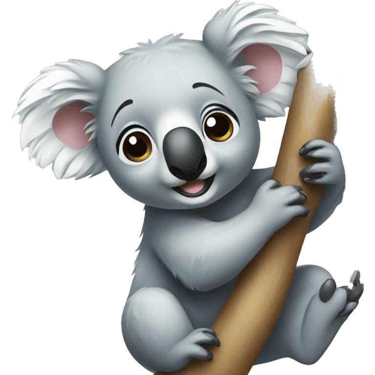 Koala eating an eucalyptus  emoji