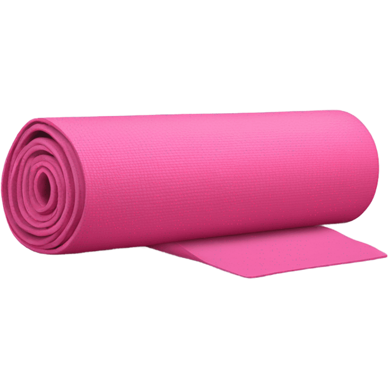 pink half rolled out yoga mat emoji