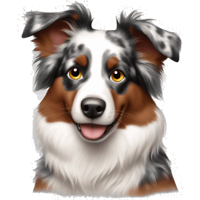 Mini Aussie red Merle emoji