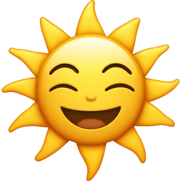 A happy sun emoji emoji