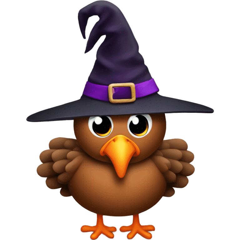 Turkey with witches hat emoji