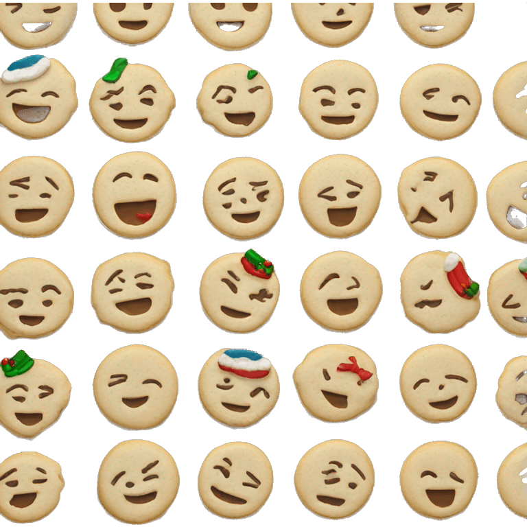 Christmas round Sugar cookies  emoji