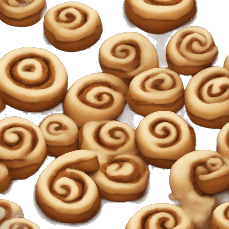 A cozy image of a Cinnamon roll  emoji