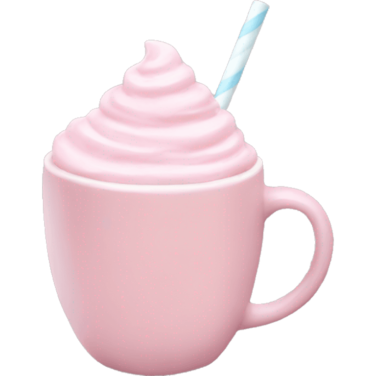 Aesthetic light pink hot chocolate emoji