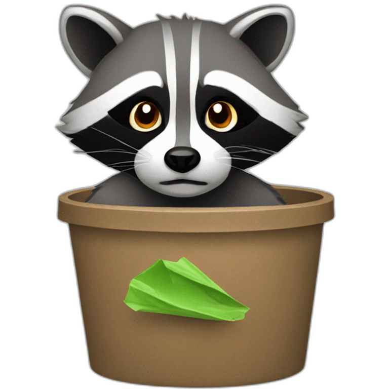 trash raccoon emoji