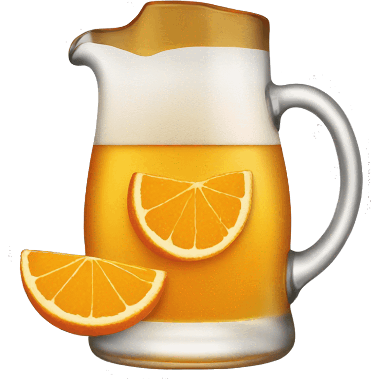 beer pitcher with orange slices emoji