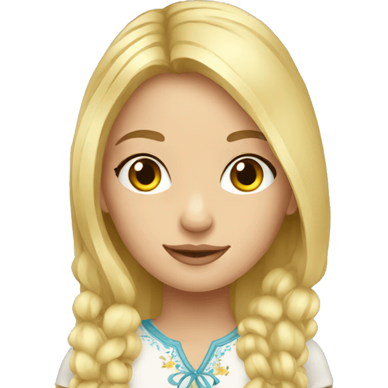 blonde Ukrainian girl emoji