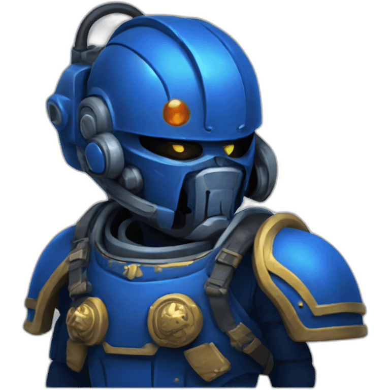 Space marine in blue emoji