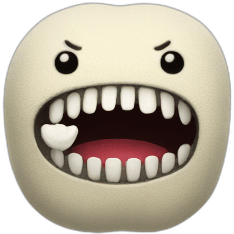 Creepy Plush with tooth emoji