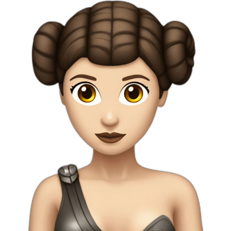 Princess Leia with metal bikini emoji