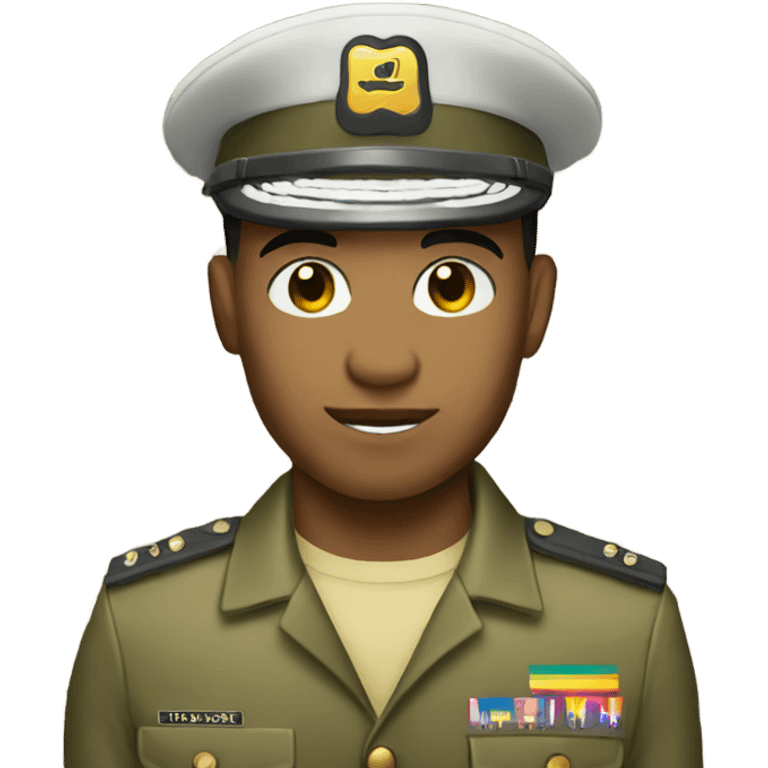 Gay lightskin army man emoji