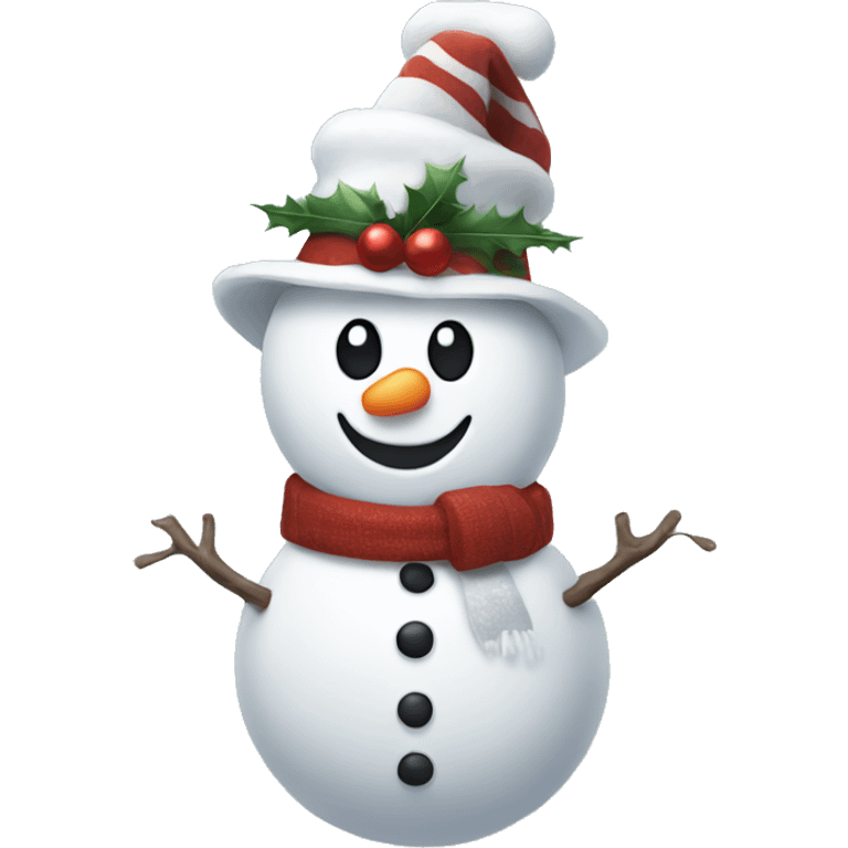 snowman with christmas vibes emoji