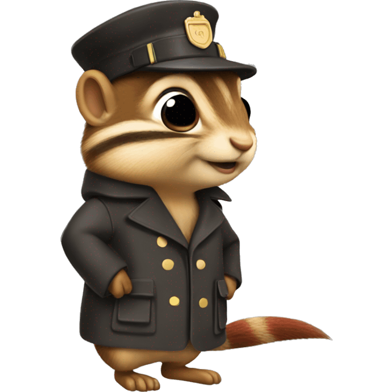 chipmunk with a detective coat emoji