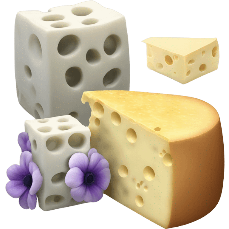 A ￼anemone and blocks of cheese all numbing mp3s emoji