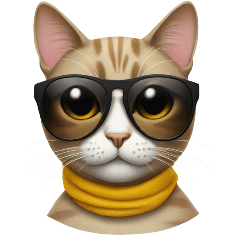 Cat with sunglasses emoji