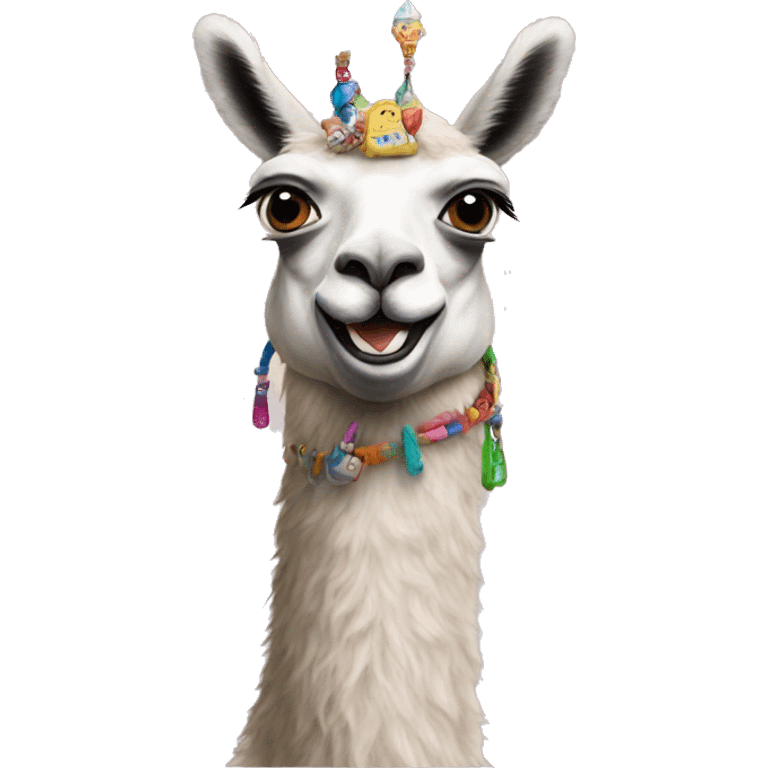 Lama with crazy things  emoji