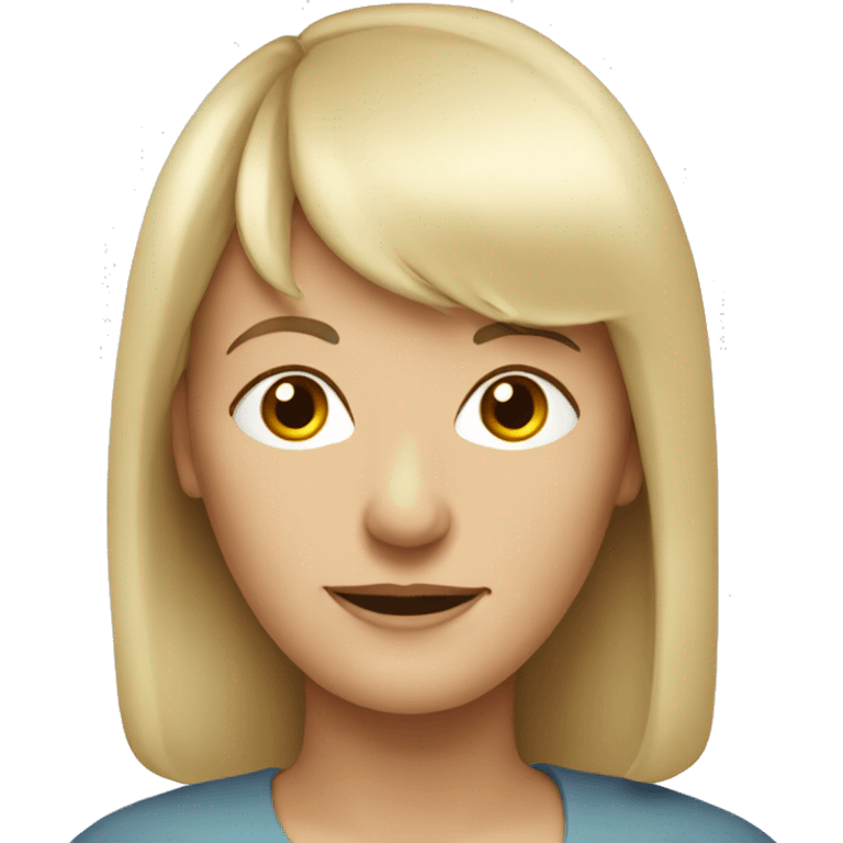 older lady long blonde hair with bangs emoji