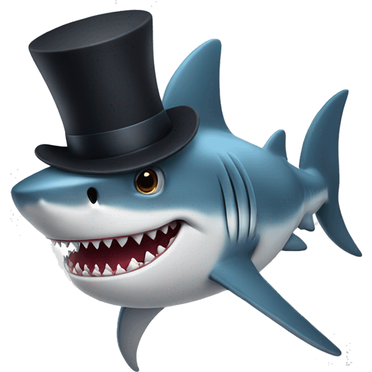 shark with a tophat emoji