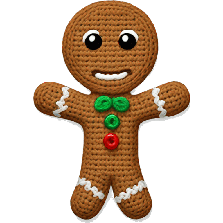 Crochet gingerbread man  emoji