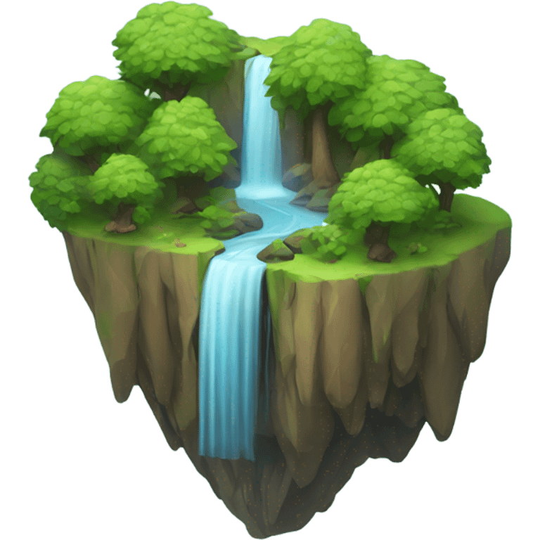 Forest with waterfall emoji