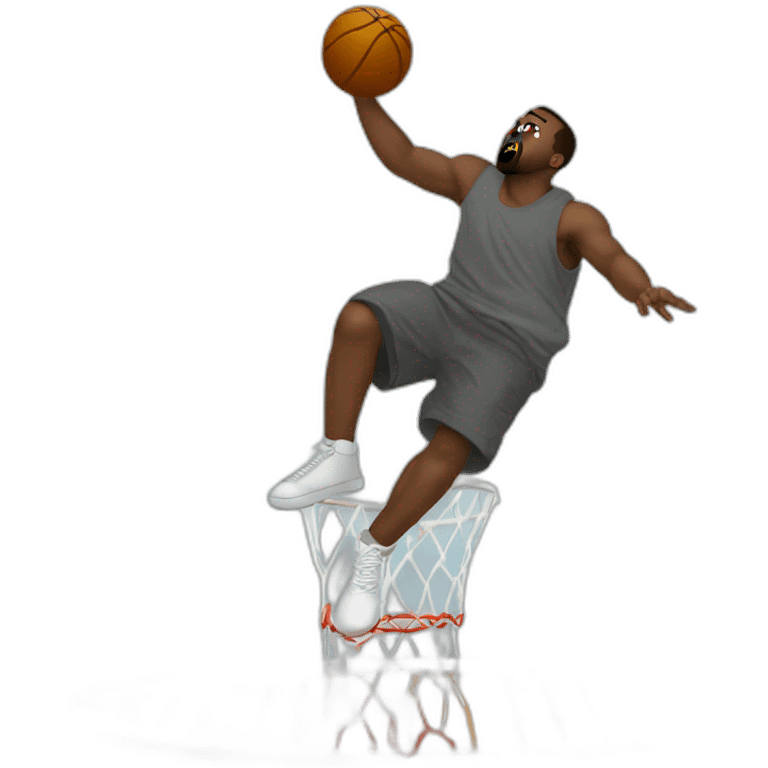 Kanye West dunking emoji