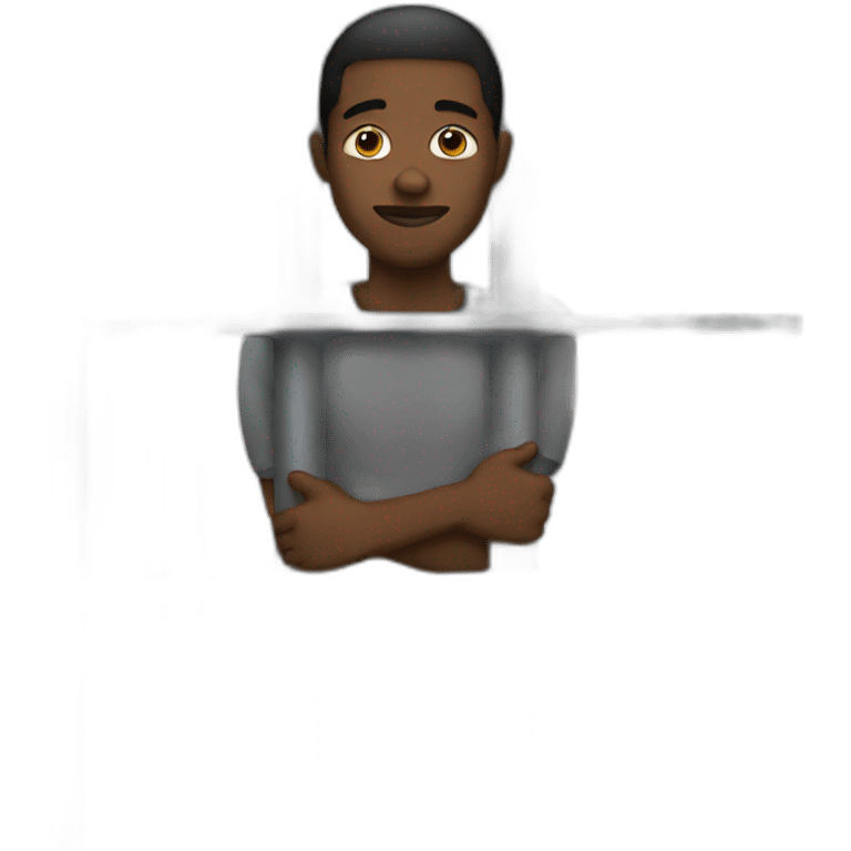 Black person in jail emoji