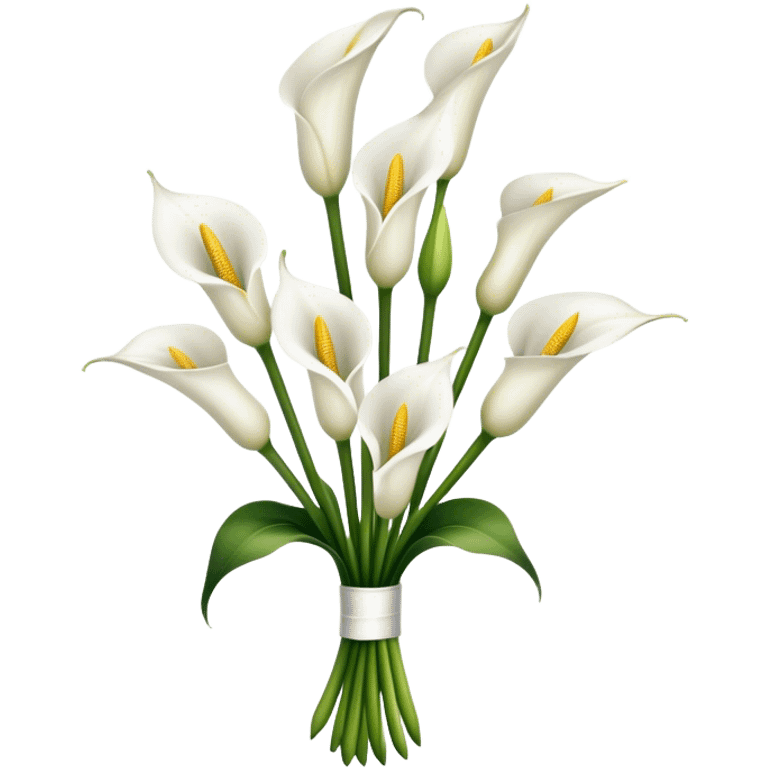 Cala lily flower bouquet emoji