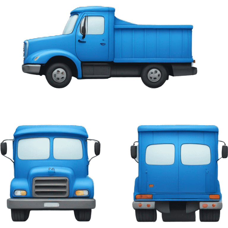 blue delievery truck emoji