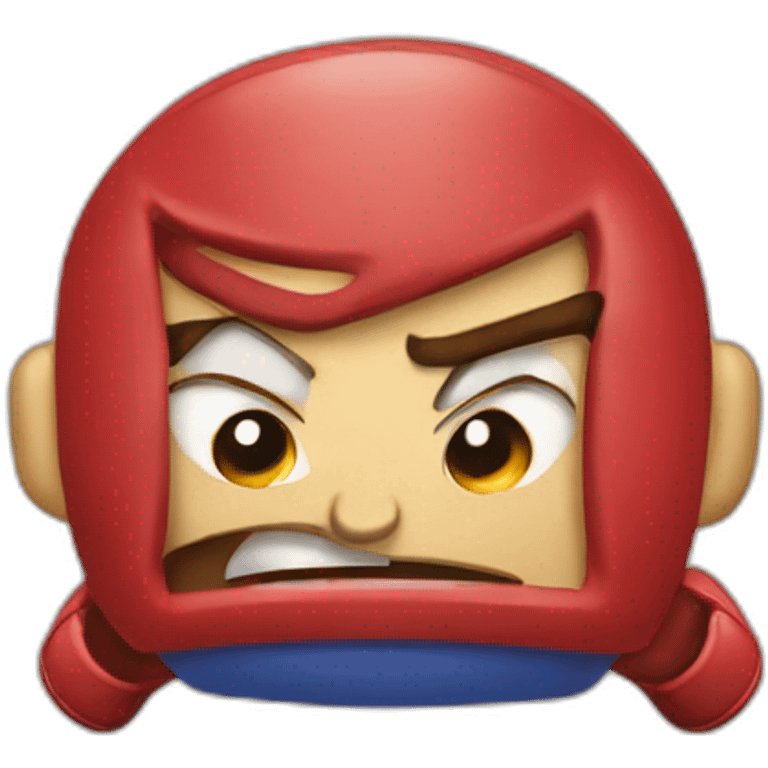 angry fighter with boxing gloves emoji