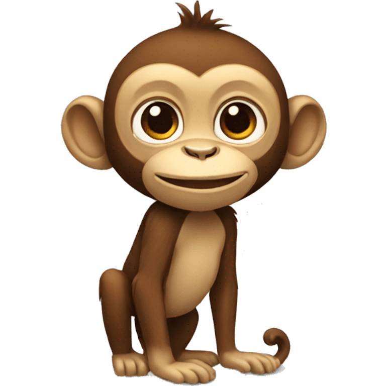 Monkey was standing  emoji