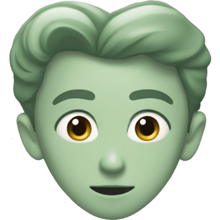 Sage green heart  emoji