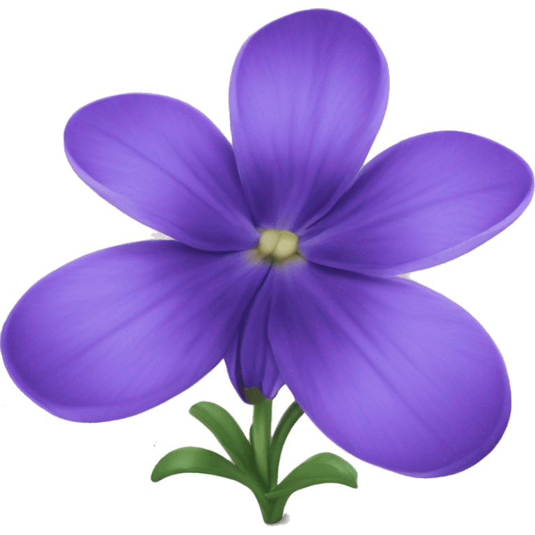 Fleur violette vue du dessus avec des traits bleu indigo emoji