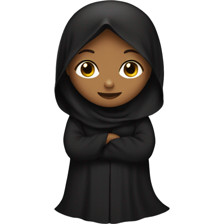 Women wearing black abaya and hijab  emoji