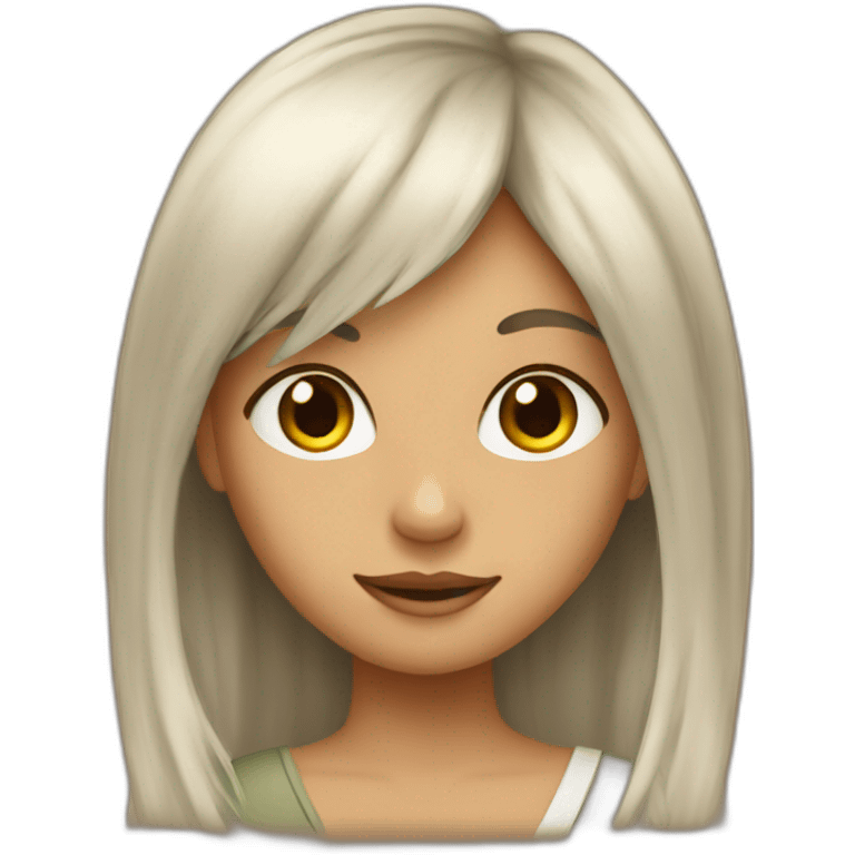 The side peofile of a girl emoji