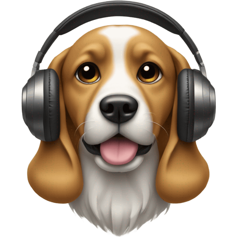 Dog wearing headphones  emoji