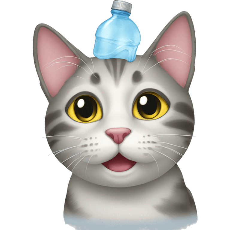 Cat drink water emoji