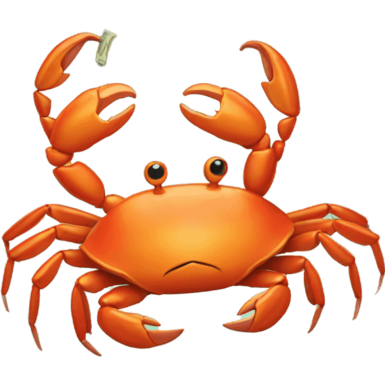 Crab with money  emoji