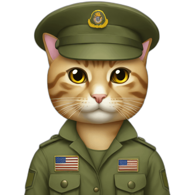 Cat military emoji