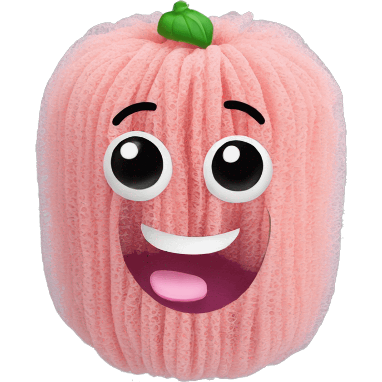 Synthetic mesh loofah emoji